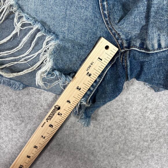 Sincerely Jules Jean‎ Shorts 3 Frayed Distressed Destroyed Ripped Festival Beach - Picture 7 of 10